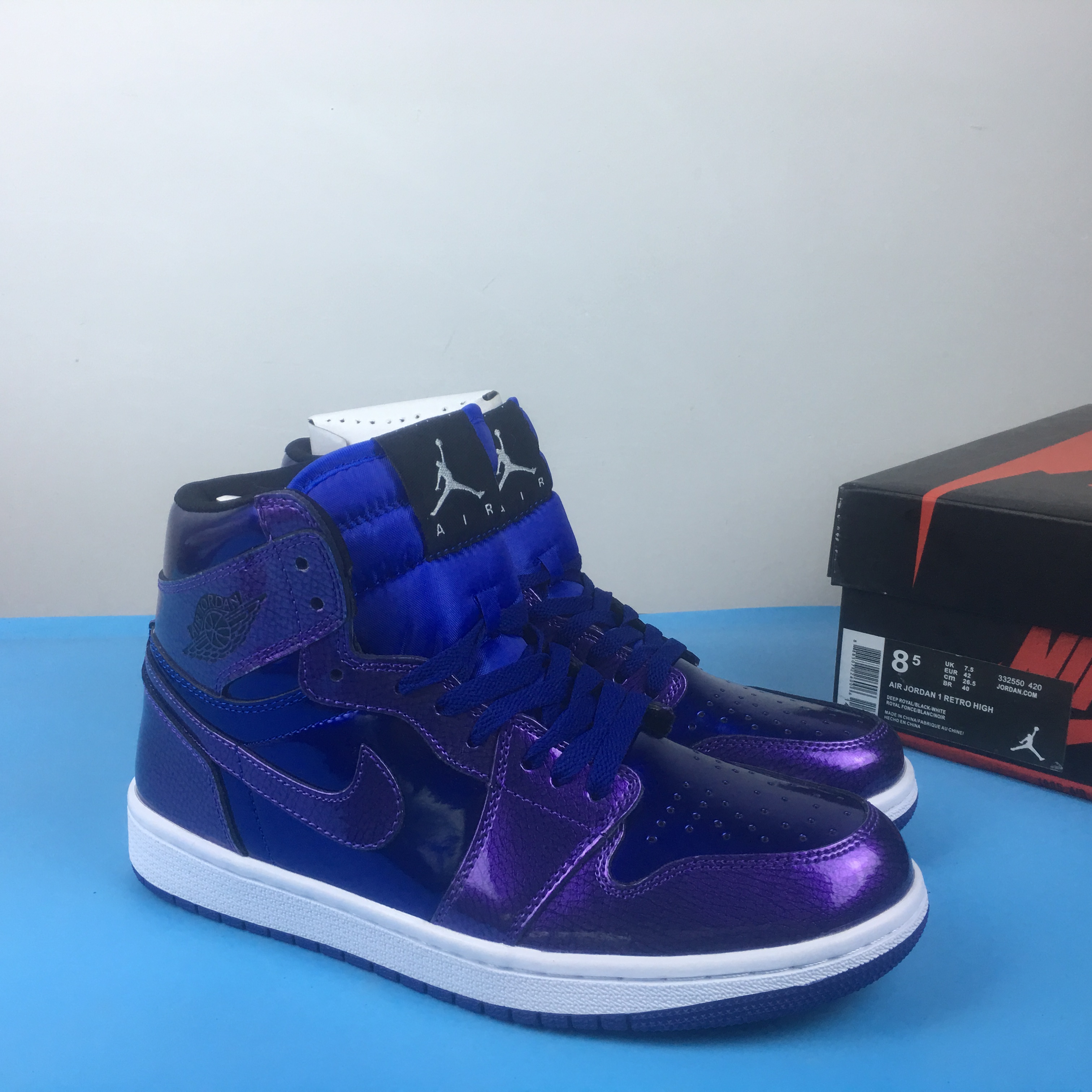 Air Jordan 1 Retro High Shine Blue Shoes